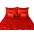 Pościel satynowa- jedwabna ANDROMEDA 200x220 czerwona